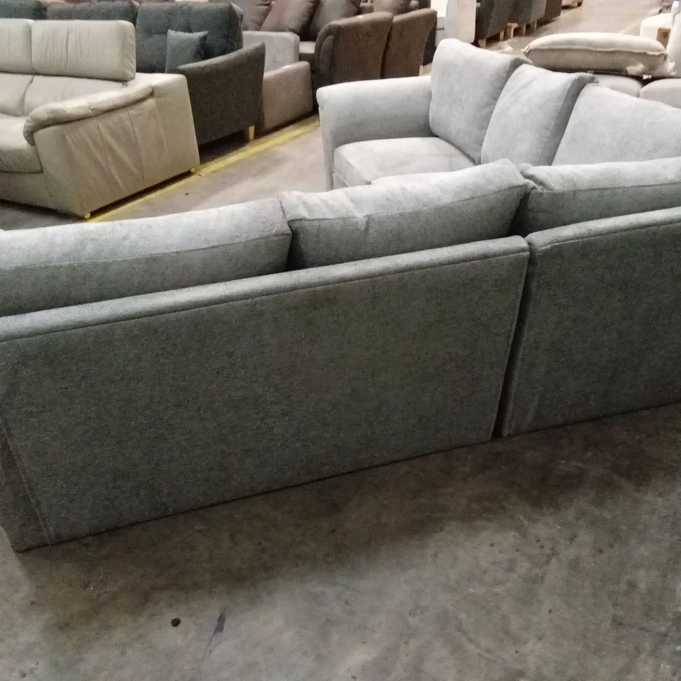 DURY CHUNKY WEAVE STANDARD BACK CORNER GROUP SOFA - GREY RRP £1349