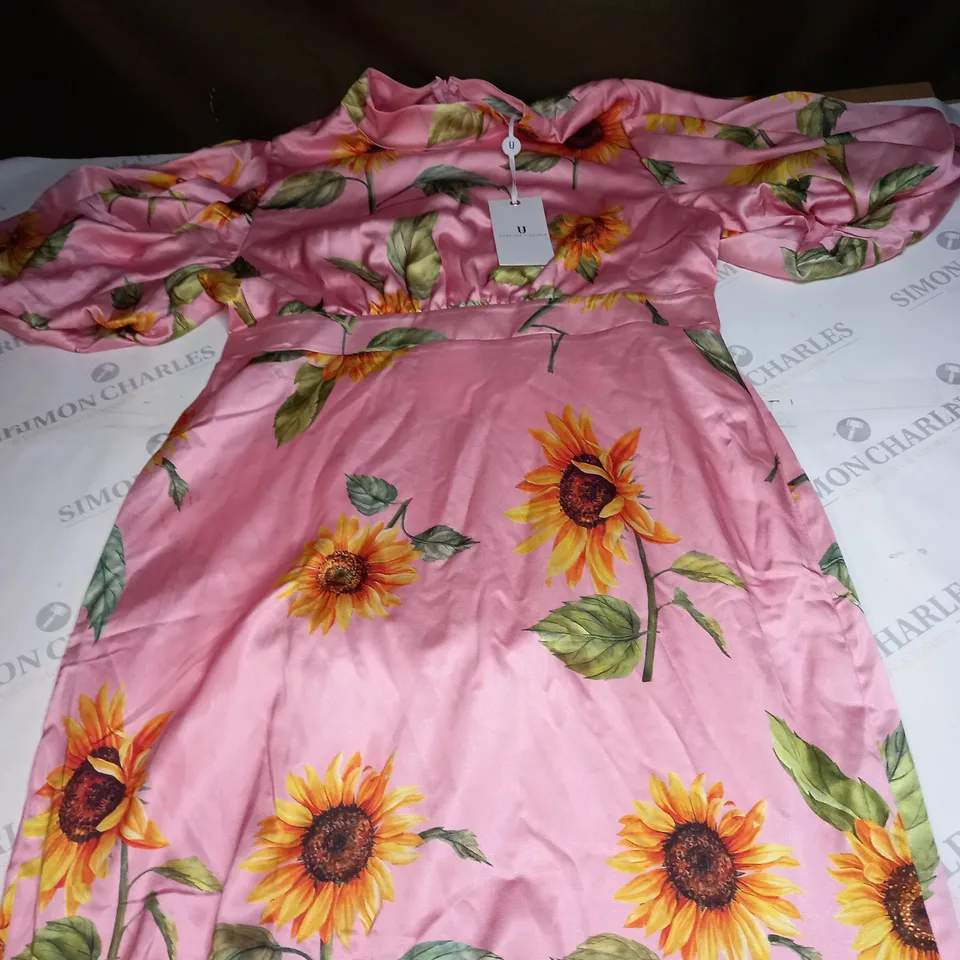 PUFF SHOULDER MIDI DRESS SIZE 16