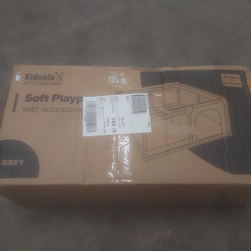 BOXED KIDOOLA SOFT PLAYPEN WITH ACCESSORIES 