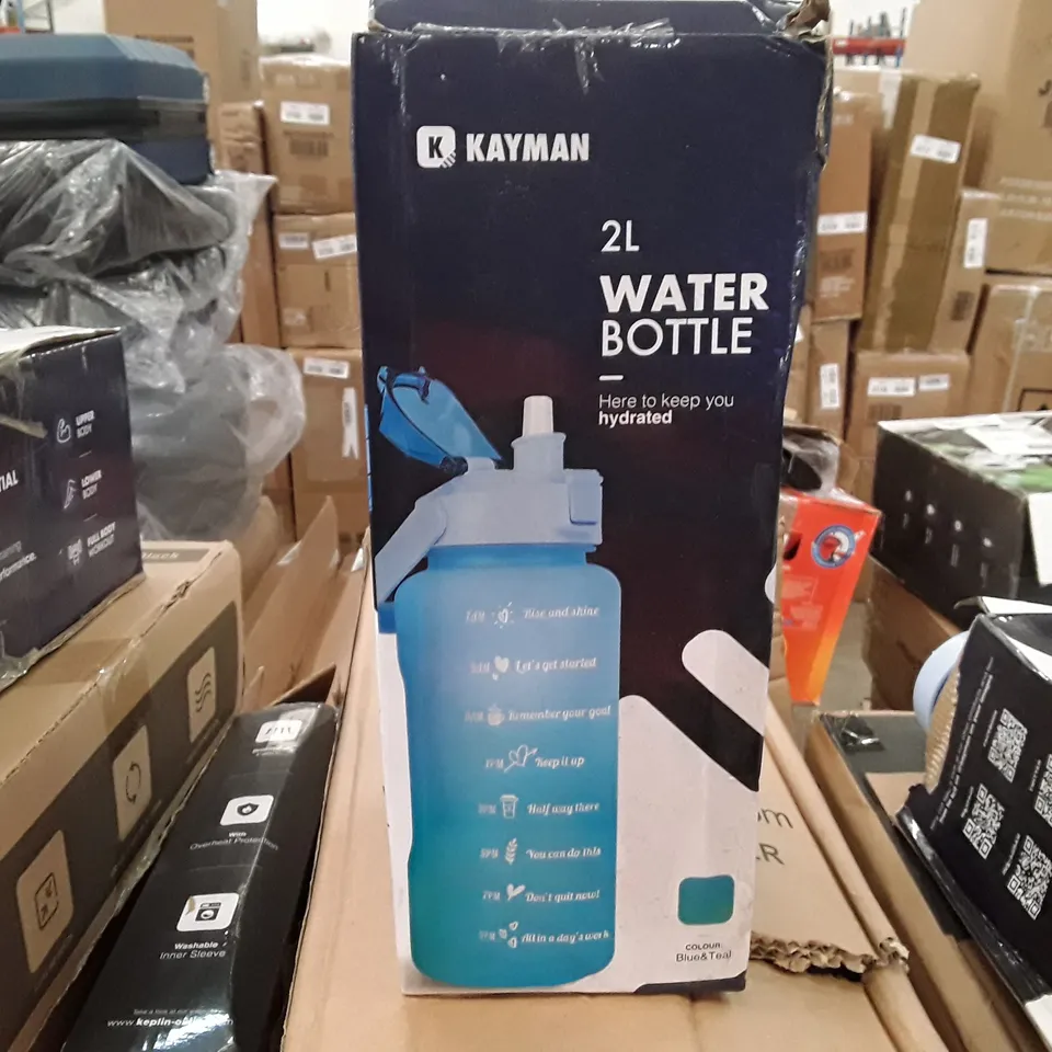 BOXED KAYMAN 2 LITRE WATER BOTTLE - BLUE