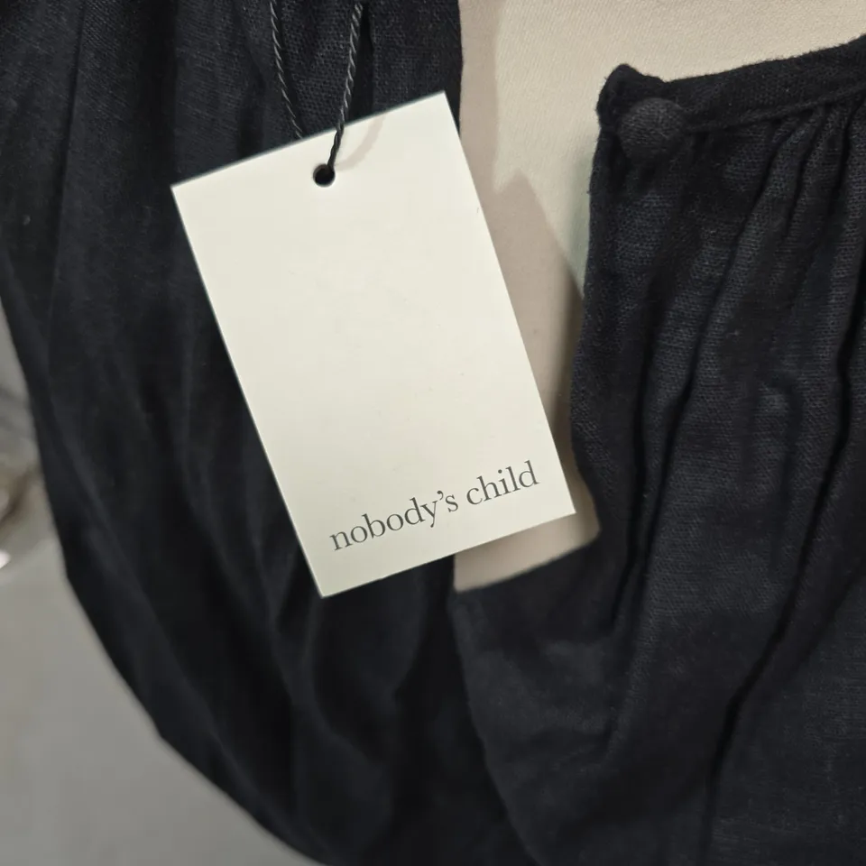 NOBODY'S CHILD SLEEVELESS BLACK TOP – UK 10 (EU 36, USA 5)