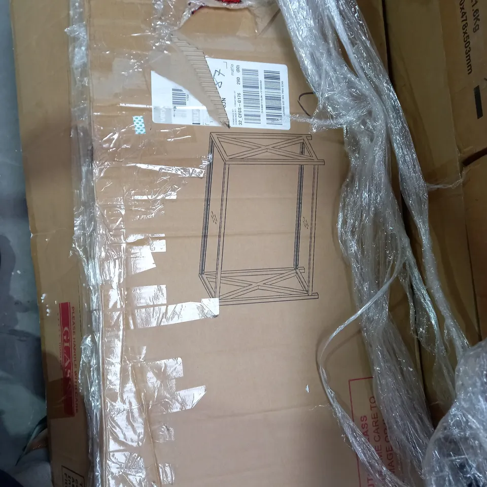 BOXED CHRISTIE CONSOLE TABLE - CHROME RRP £209
