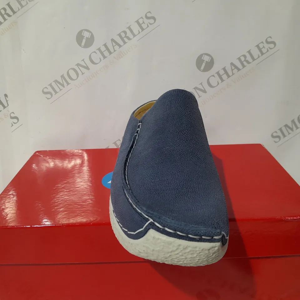 WOLKY SEAMY SLIDE CAVIAR NUBUCK DENIM SHOES - SIZE EUR 40