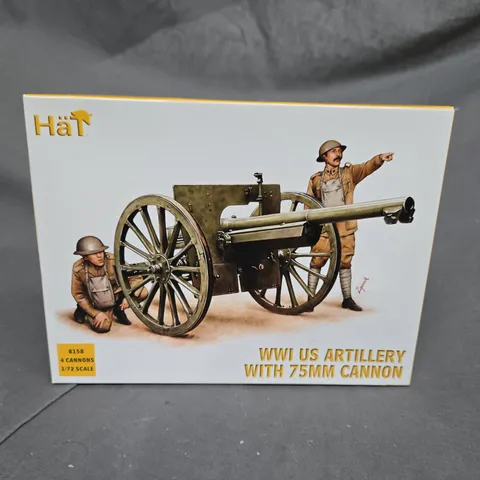 WW1 US ARTILLERY WITH 75MM CANNON - 1/72 SCALE