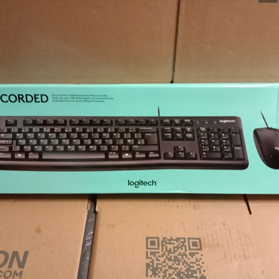 SEALED LOGITECH MK120 CORDED KEYBOARD & MOUSE SET