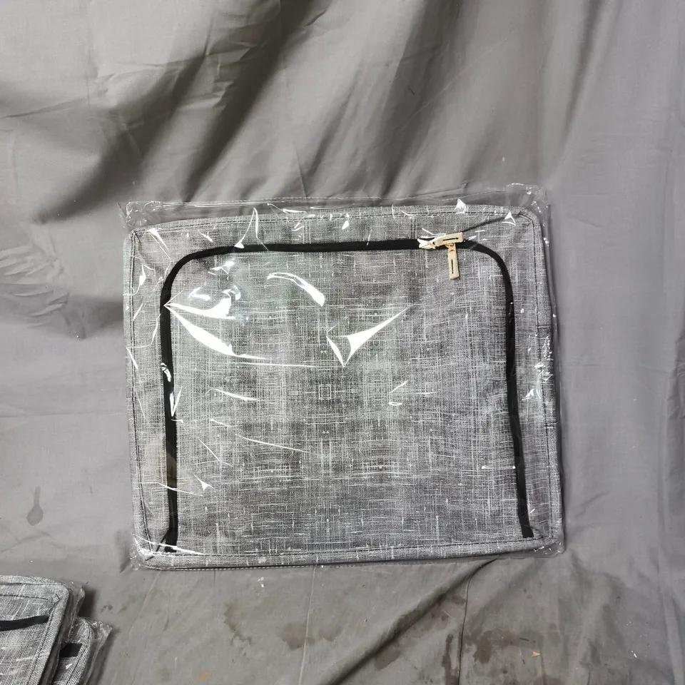 GREY FABRIC FOLDABLE STORAGE BOX 