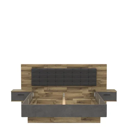BOXED HUGULEY 3 PIECE BEDROOM SET (6 BOXES)