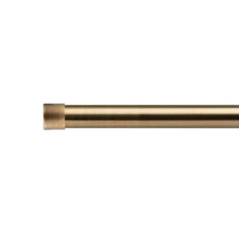 FULL STOP EXTENDABLE EYELET CURTAIN RAIL ANTIQUE BRASS 120 to 210cm