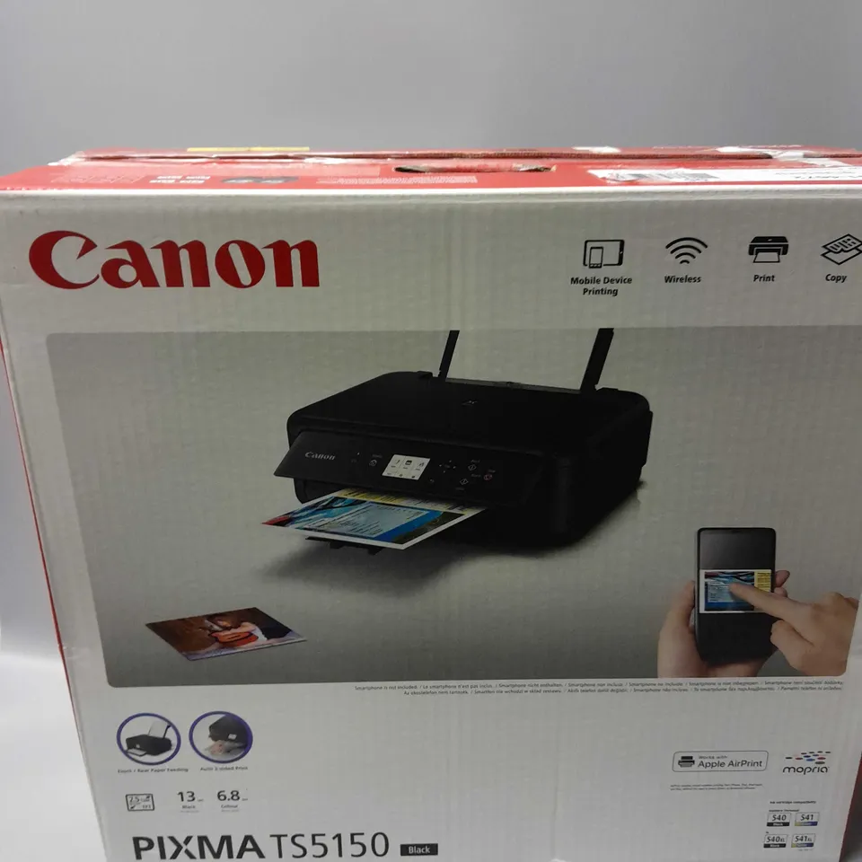 BOXED CANON PIXMA TS5150 WIRELESS COLOUR PRINTER IN BLACK