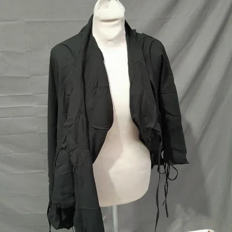 COS ORGANIC COTTON BLACK CARDIGAN - ONE SIZE