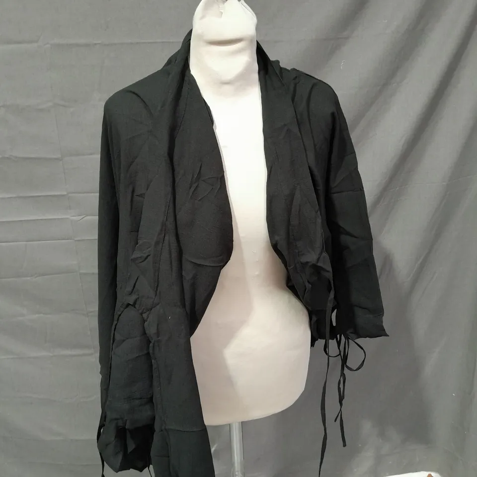 COS ORGANIC COTTON BLACK CARDIGAN - ONE SIZE