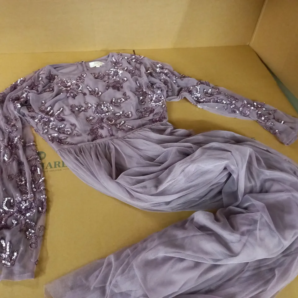 BOOHOO OCCASION EMBELLISHED DRESS IN LILAC - 10