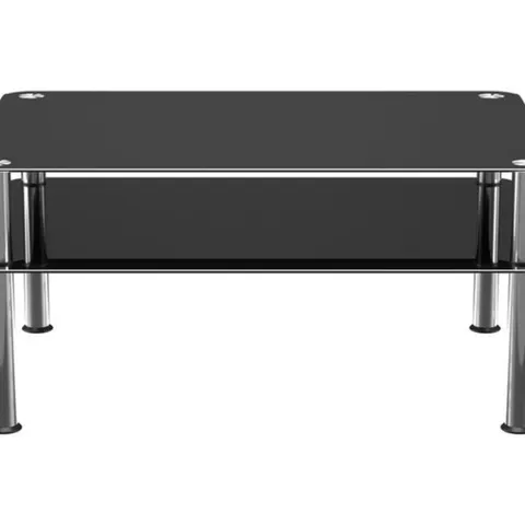 BOXED AVF SDCT8060 COFFEE TABLE - BLACK & CHROME (1 BOX)