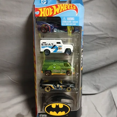 BOXED HOT WHEELS BATMAN DC 4-CAR PACK 