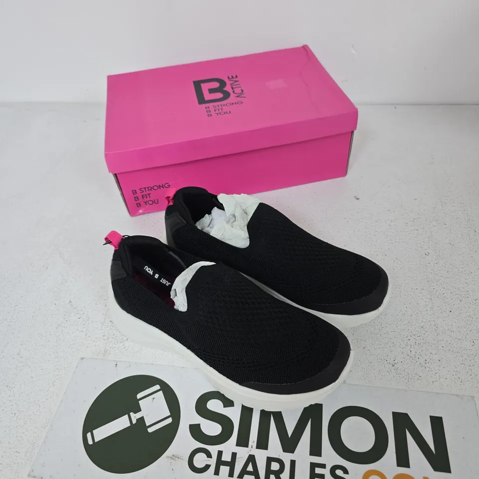 B ACTIVE LADIES OWN LABEL TRAINERS – BLACK, UK SIZE 6