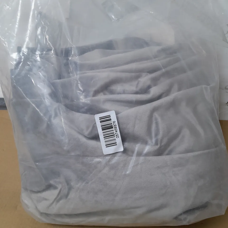 GEORGE HOME GREY MATTE VELVET EYELET CURTAINS