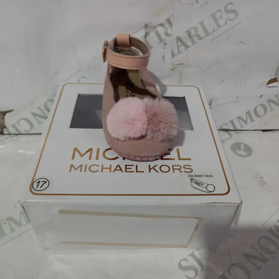 BOXED PAIR OF MICHAEL KORS INFANT/TODDLERS SHOES IN NUDE COLOUR