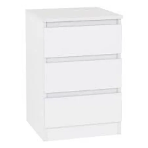 BOXED DUNELM WALKER 3 DRAWER BEDSIDE TABLE (1 BOX)