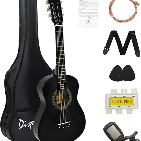 BOXED DISPLAY4TOP 1/4 SIZE ACOUSTIC GUITAR 30 INCH - BLACK