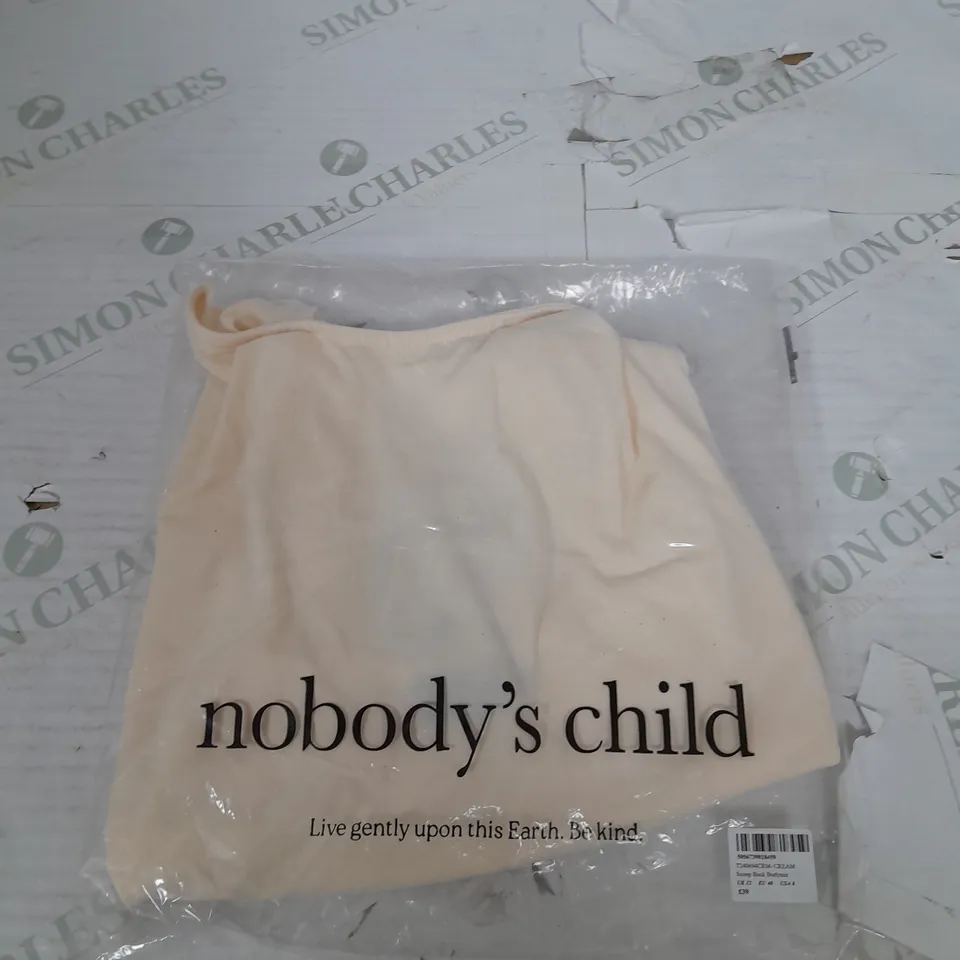 BAGGED NOBODYS CHILD SCOOP BACK BODYSUIT SIZE 12