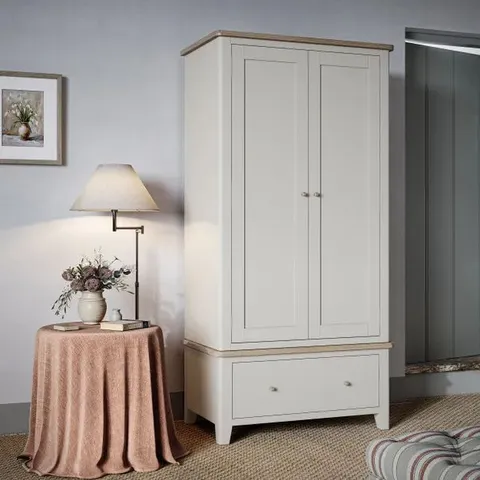 BOXED BROMLEY II DOUBLE WARDROBE - IVORY (2 BOXES)