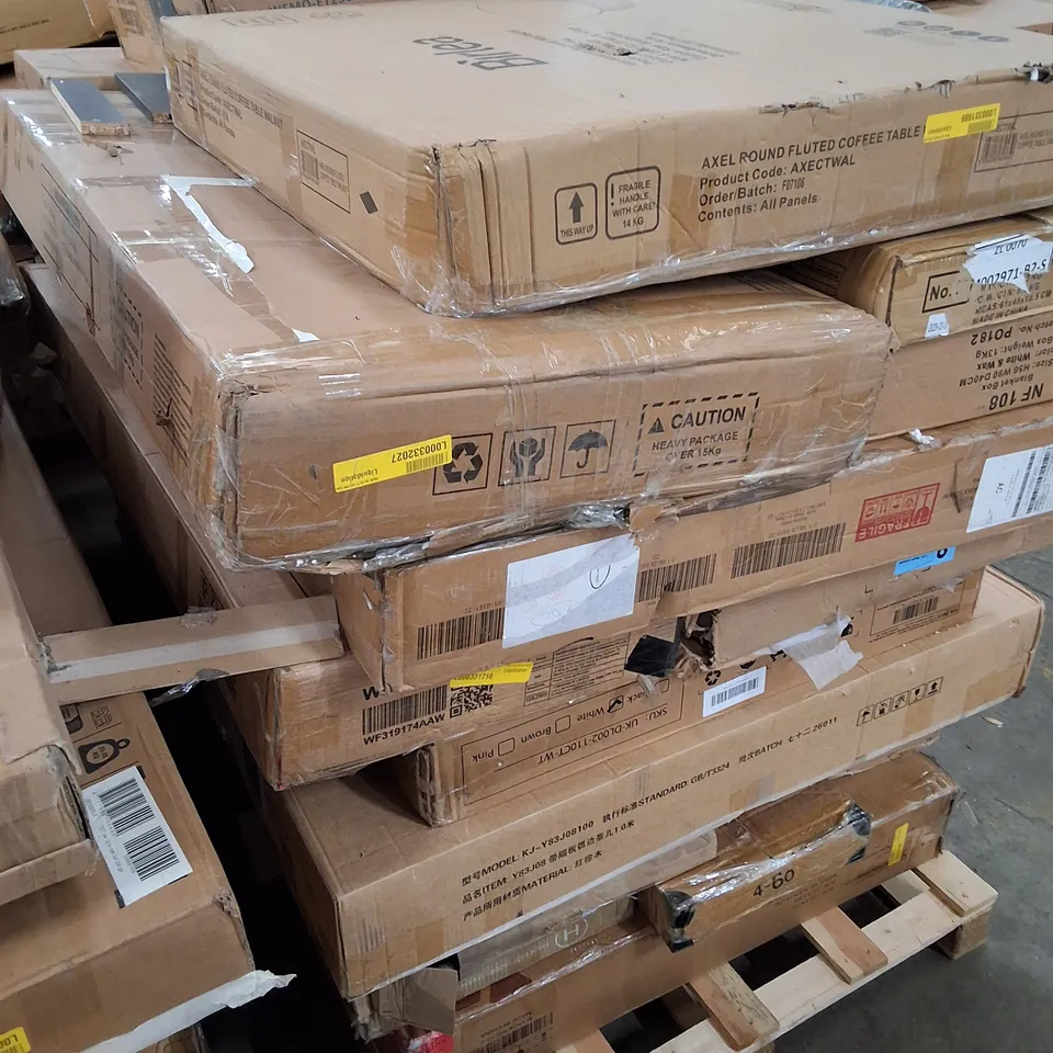 PALLET CONTAINING ASSORTED FLATPACK FURNITURE PARTS