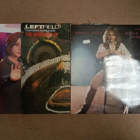 APPROXIMATELY 15 ASSORTED VINYLS TO INCLUDE BONNIE TYLER, LEFTFIELD, ETC