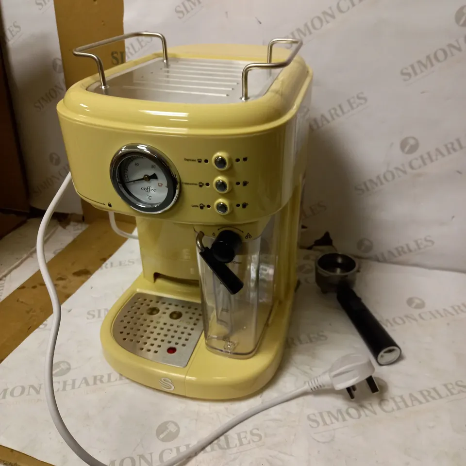 SWAN RETRO CREAM ESPRESSO COFFEE MACHINE 