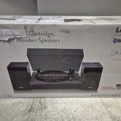 BOXED LENCO LS-300BK V2 TURNTABLE WITH BLUETOOTH
