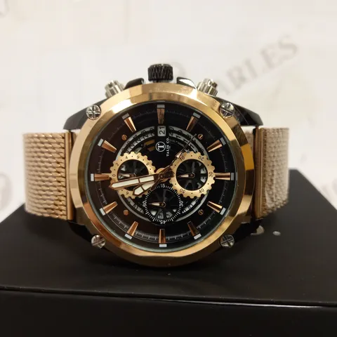 TALIS CO CHRONOGRAPH STYLE MESH STRAP WRISTWATCH