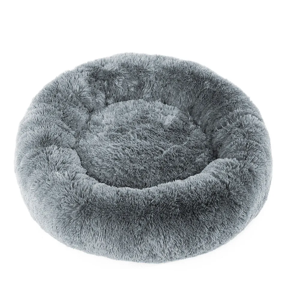 COZEE PAWS FLUFFY ROUND PET BED WITH ODOUROLOGY