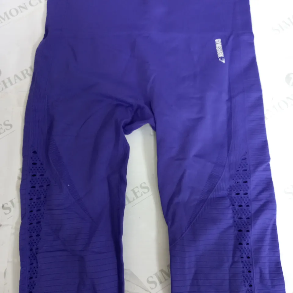 GYMSHARK BRIGHT PURPLE STRECH LEGGINGS - SIZE UNSPECIFIED 