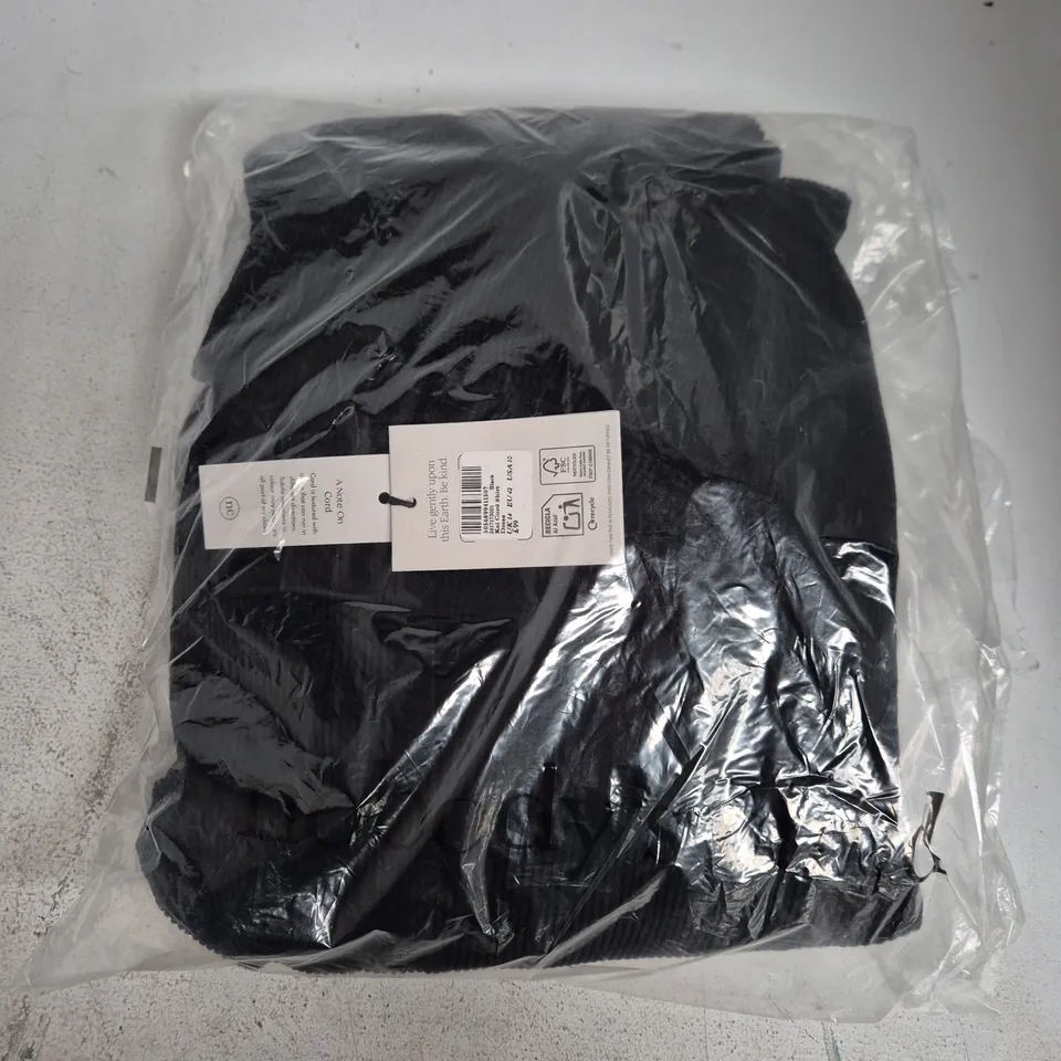 BAGGED NOBODYS CHILD KAI CORD SHIRT DRESS – BLACK, UK 14 (EU 42, USA 10)