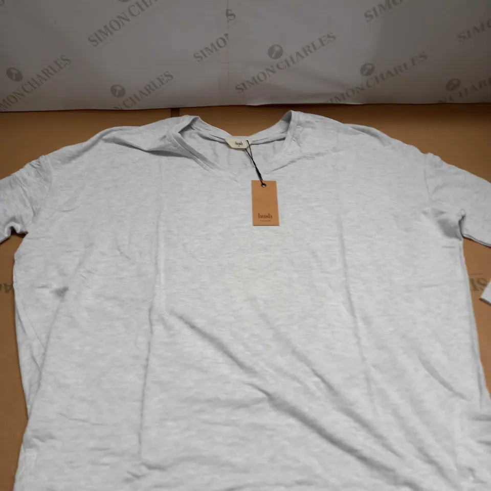 HUSH V NECK WIDE JERSEY TOP SIZE XS