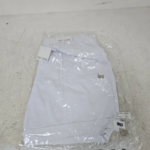 PURE & NATURAL WHITE WOMEN'S SHORTS, UK 16