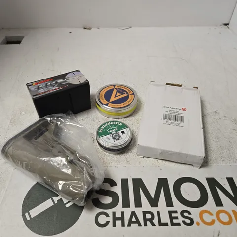 APPROXIMATELY 10 ASSORTED AIRSOFT ACCESSORIES TO INCLUDE BULLETS, STOCK, TARGETS ETC - COLLECTION ONLY