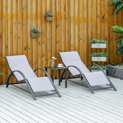 BOXED HOBSCHEID 169CM LONG CHAISE LOUNGE SET (1 BOX)