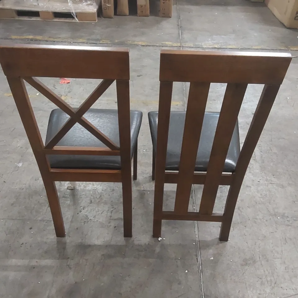 PAIR OF DESIGNER DINING CHAIRS 