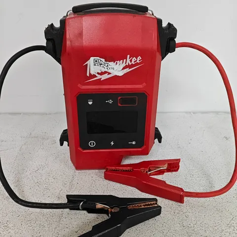 MILWAUKEE M18 JS2000 PORTABLE JUMP STARTER (RED) WITH CLAMPS