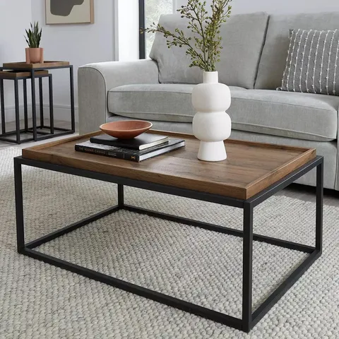 BOXED HARLEM TRAY COFFEE TABLE - MID OAK