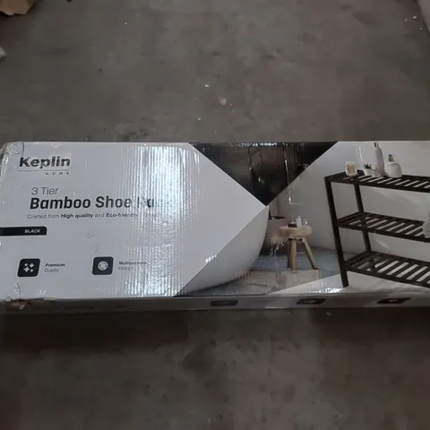 BOXED KEPLIN 3 TIER BAMBOO SHOE RACK