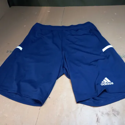 ADIDAS LOGO NAVY SHORTS SIZE L