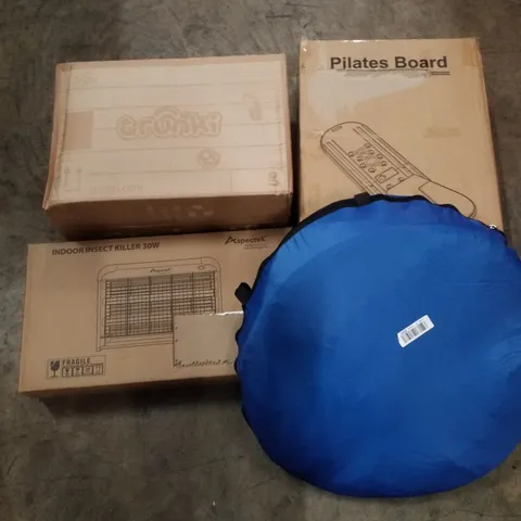 PALLET CONTAINING ASSORTED PRODUCTS INCLUDING POP UP TENT, INDOOR INSECT KILLER, PILATES BOARD & TRUNKI KIDS SUITCASE 