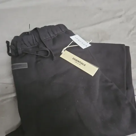FEAR OF GOD ESSENTIALS BLACK JOGGERS WITH DRAWSTRING – SIZE S
