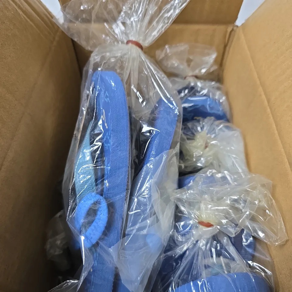 BOX OF APPROXIMATELY 6 X ADRIAN FLIP FLOPS - BLUE - SIZE CHILDS XL 11/12