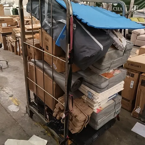 CAGE OF ASSORTED HOUSEHOLD GOODS AND PRODUCTS - CAGE NOT INCLUDED 