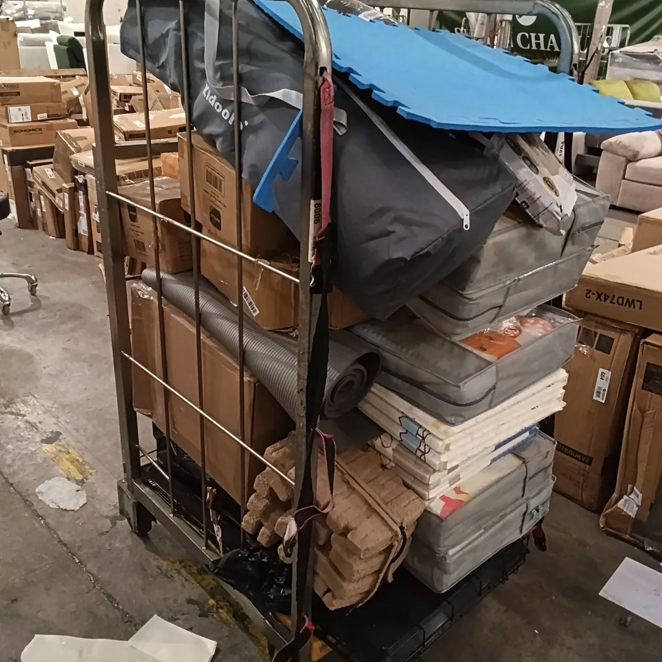 CAGE OF ASSORTED HOUSEHOLD GOODS AND PRODUCTS - CAGE NOT INCLUDED 