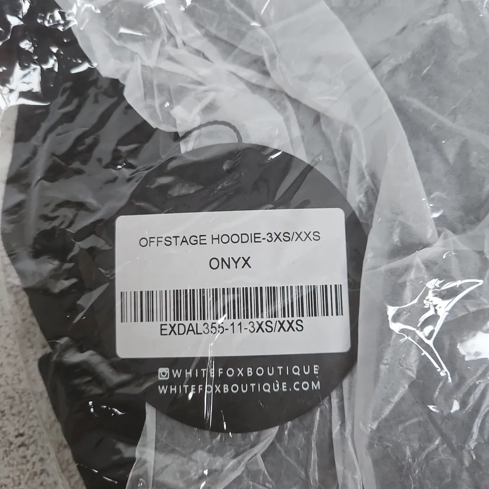 WHITE FOX BOUTIQUE OFFSTAGE HOODIE 3XS/XXS – ONYX