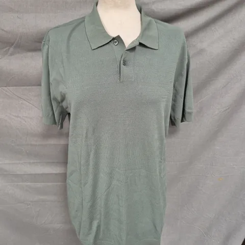 TRUE CLASSIC POLO SHIRT - GREEN - SIZE LARGE