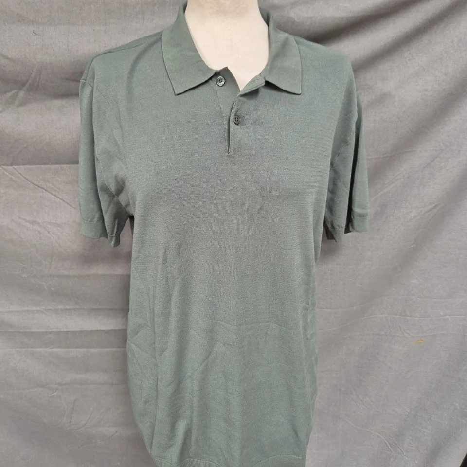 TRUE CLASSIC POLO SHIRT - GREEN - SIZE LARGE